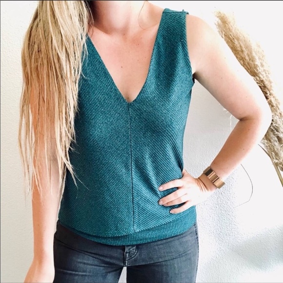 White House Black Market Tops - 3 for $30 WHBM EUC Teal Layered sleeveless knit in xs